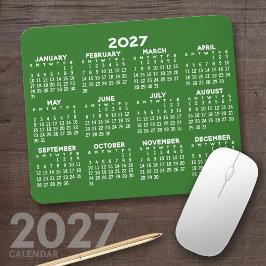 2023年表示カレンダー – 水平 – 緑 マウスパッド