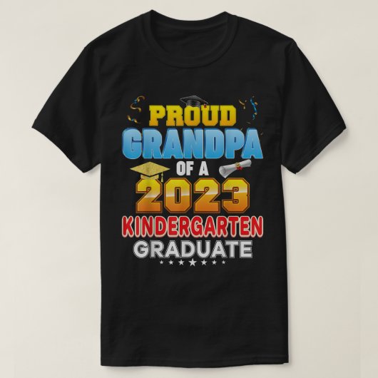 2023年誇りを持ったクラスの幼稚園の卒業生の孫 Tシャツ (デザイン正面)