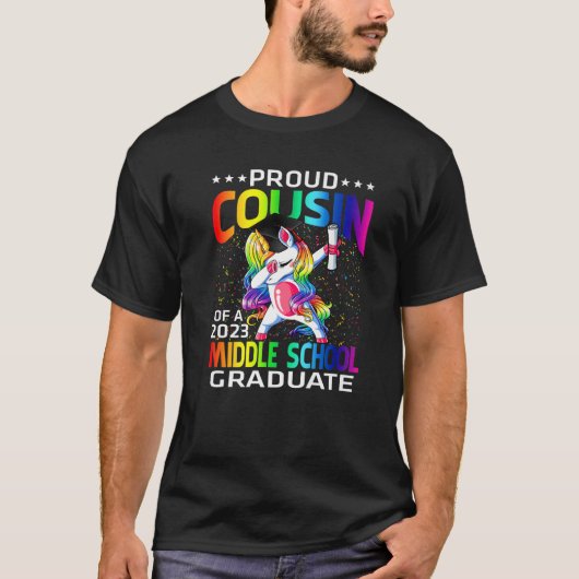 2023年誇りを持った中学校卒業Unicのいとこ Tシャツ (正面)