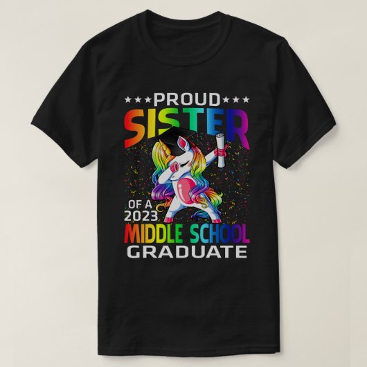 2023年誇りを持った中学校卒業Unicの姉妹 Tシャツ (デザイン正面)