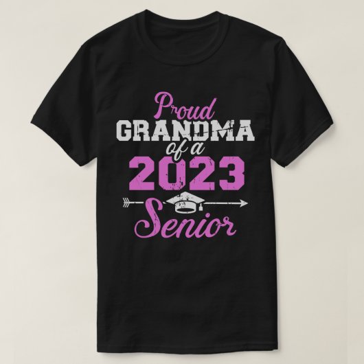2023年誇りを持った卒業クラス1のおばあちゃん Tシャツ (デザイン正面)