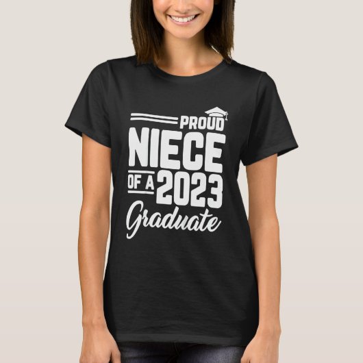 2023年誇りを持った卒業ファムのキッズ姪 Tシャツ (正面)