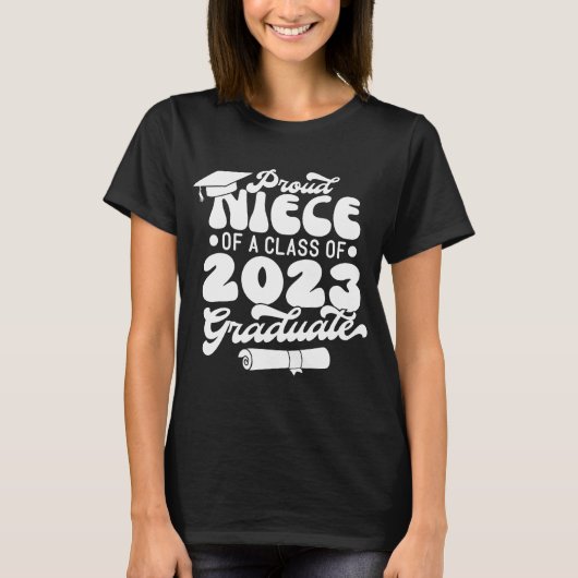 2023年誇りを持った卒業レトロのNIEE Tシャツ (正面)
