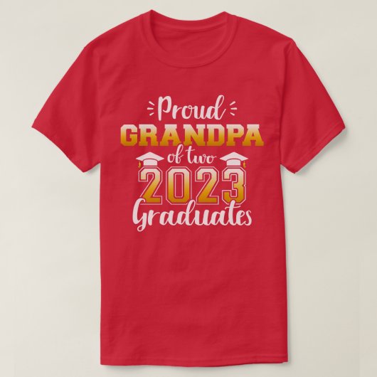 2023年誇りを持った卒業2名のgrandpaシニアg tシャツ (デザイン正面)