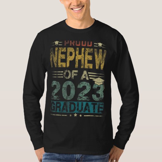 2023年誇りを持った卒業23年生のクラスの甥 Tシャツ (正面)