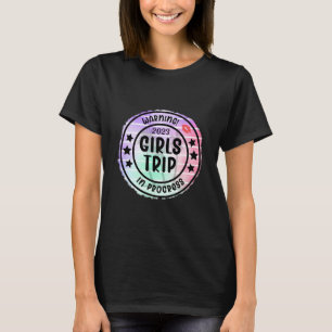2023年警告の女子の旅行進行中 Tシャツ