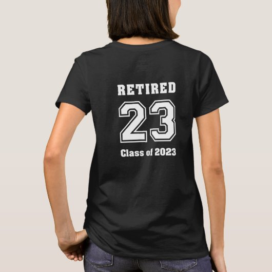 2023年退職したクラスCollegiate Sports Dark Color Tシャツ (裏面)