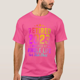 2023年退職した生涯退職後に働いたカラフル Tシャツ
