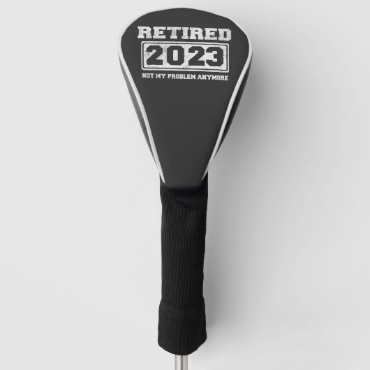 2023年退職しました 以後私の問題ではありません ゴルフヘッドカバー (正面)