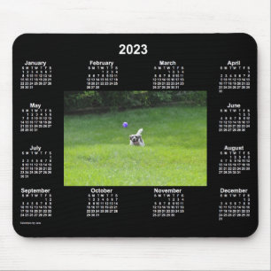 2023年遊Ball's Dog Neon Photo Calendar by Janz マウスパッド