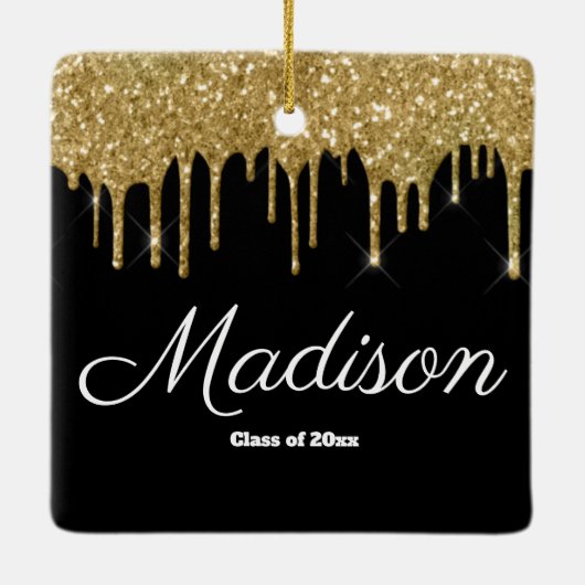 2023年金ゴールド卒業ギフトクラス セラミックオーナメント (裏面)