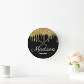 2023年金ゴールド卒業ギフトクラス ラウンド壁時計 (ホーム)