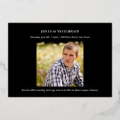 2023年金箔の写真卒業 箔招待状 (裏面)