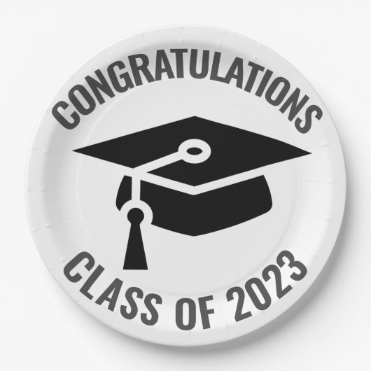 2023年黒人卒業大学パーティー ペーパープレート (正面)