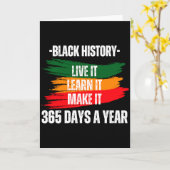 2023年黒人歴史月間 生きろ 学べ 創れ カード (黄色い花)
