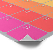 2023年1月プレーナーカレンダーの色日 ポスター (角)