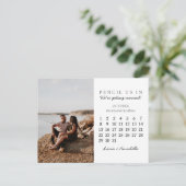 2023年10月のカレンダー月を保存モダンする ポストカード (スタンド正面)