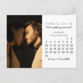 2023年12月の暦月の日付を保存モダンする ポストカード (正面)