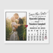 2023年3月の日付を保存するカレンダーのフォトマグネット (正面)