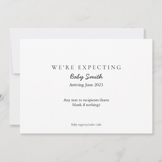 2023年6月のベビー月を予定しているカレンダーニュース 招待状 (裏面)