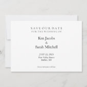 2023年7月のカレンダーを保存する鉛筆 招待状 (裏面)