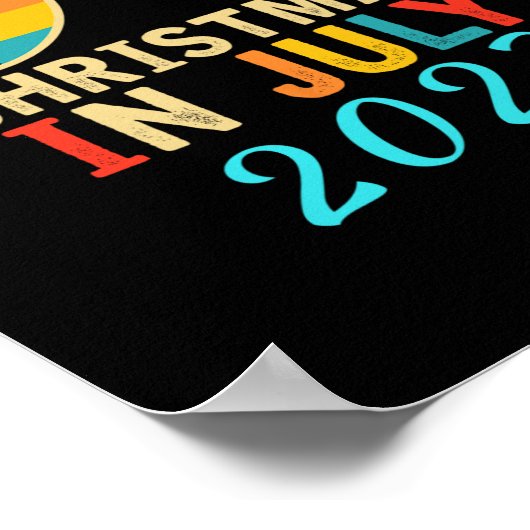 2023年7月のクリスマスはトナカイメリーサンタ夏 ポスター (角)