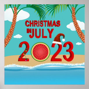 2023年7月のクリスマスイカビーチ ポスター