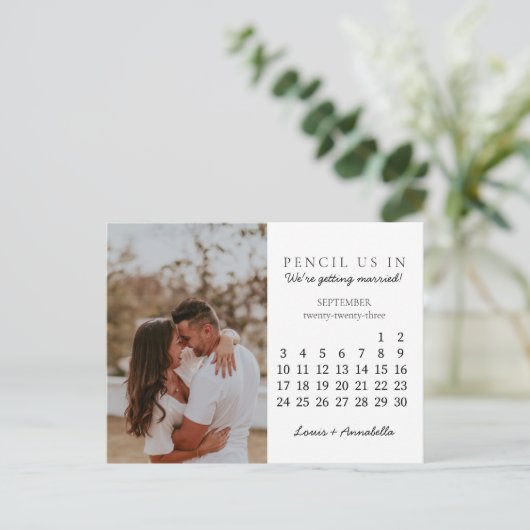 2023年9月の日付を月次カレンダーに保存 ポストカード (スタンド正面)