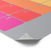 2023年9月プレーナーカレンダーのカラー日 ポスター (角)