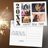 2023年 ハッピーニューイヤー 5枚の写真のコラージュ ポストカード