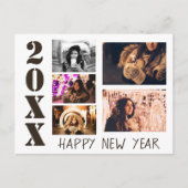 2023年 ハッピーニューイヤー 5枚の写真のコラージュ ポストカード (正面)