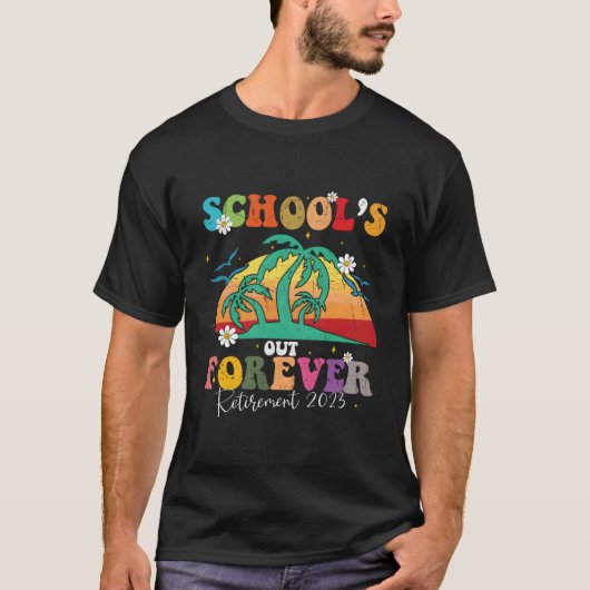 2023年 定年退職 おめでとう 先生 Tシャツ (正面)