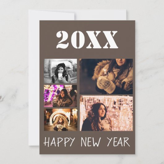 2023年 新年の挨拶 フォトコラージュ5枚組 シーズンカード (正面)