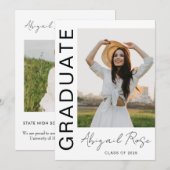 2023年 現代縦型 フォトカード 発表 招待状 (正面/裏面)