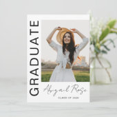 2023年 近代的な縦型 フォトカード 発表 招待状 (スタンド正面)