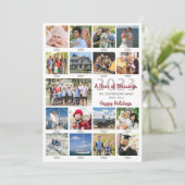 2023年 18枚の写真コラージュ キャプション 2024カレンダー シーズンカード (スタンド正面)