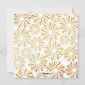 2023年Black Business上モダンのカレンダー金ゴールドスクリプト シーズンカード (裏面)