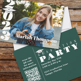 2023年Qrの卒業ダークグリーン写真教室 招待状