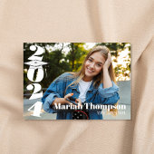 2023年Qrの卒業式ライトブルー写真クラス 招待状