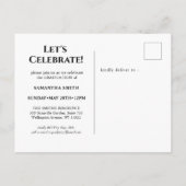 2023彼女はそれをスクリプモダント写真卒業した インビテーションポストカード (裏面)