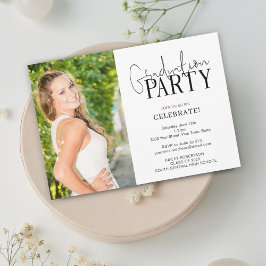 2023手書き写真卒業パーティー招待状 招待状