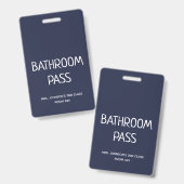 2023新学期バスルームホールパス バッジ (正面＆裏面)