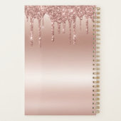 2023滴下バラ金ゴールドパーソナライズされた名 プランナー手帳 (裏面)