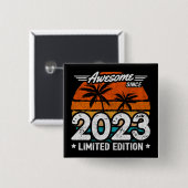 2023生まれ年以来2023年限定版レトロ素晴らし 缶バッジ (正面&裏面)