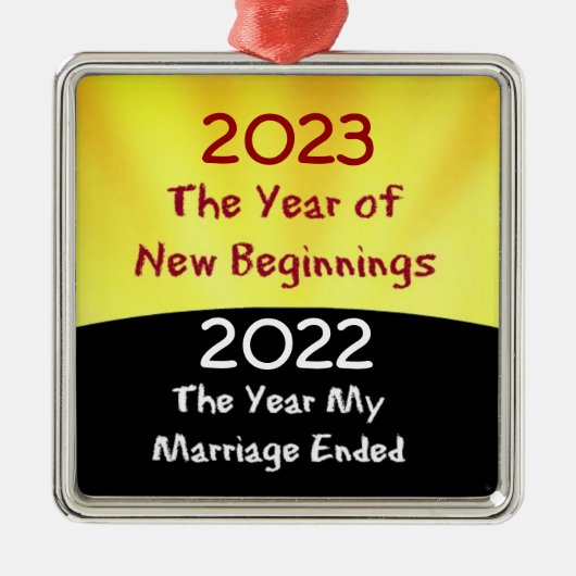 2023祝離婚メタルオーナメント メタルオーナメント (正面)
