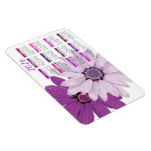 2023紫かわいらしデイジーカレンダー マグネット (右側)