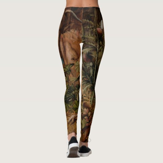 2023絵画年ヨーロッパのうさぎのヨガ レギンス (裏面)