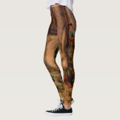 2023絵画年ヨーロッパのうさぎのヨガ レギンス (左)