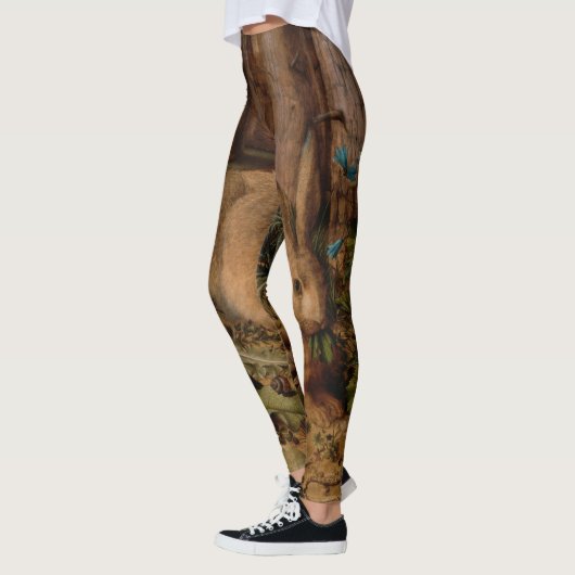 2023絵画年ヨーロッパのうさぎのヨガ レギンス (左)