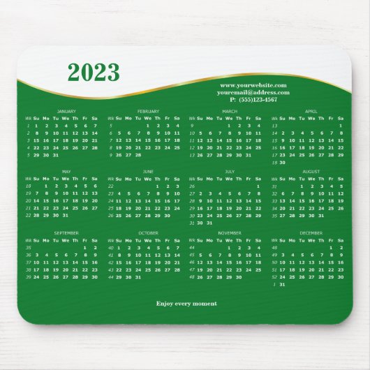 2023緑と白のマウスパッド マウスパッド (正面)